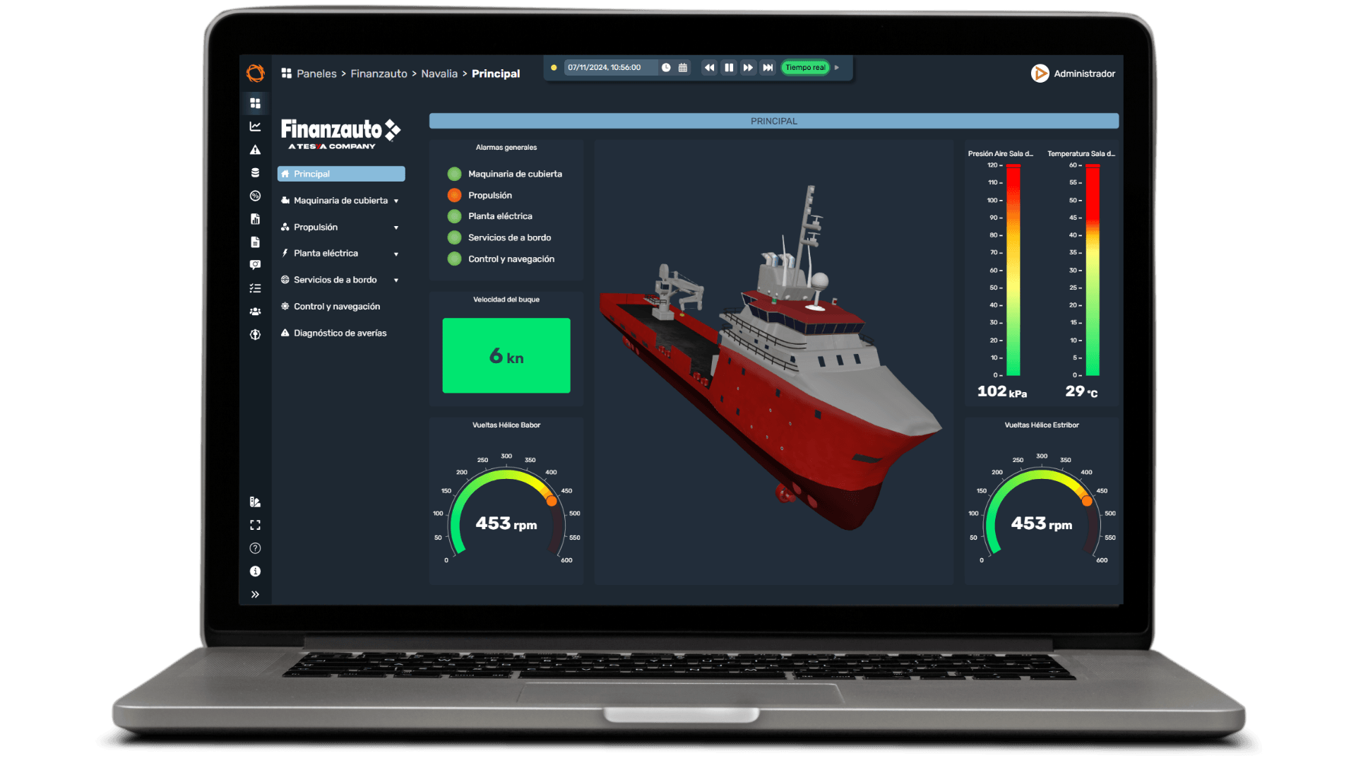 Monitorización y control en el sector marítimo y naval
